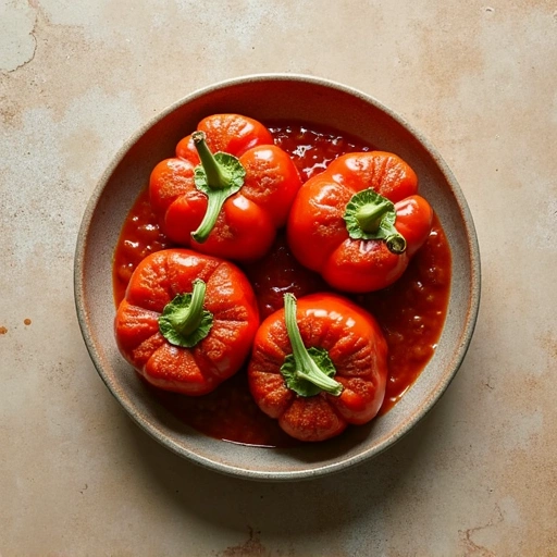 Stuffed Bell Peppers with Tomato Sauce