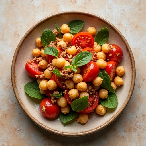 Grape Tomato and Chickpea Salad