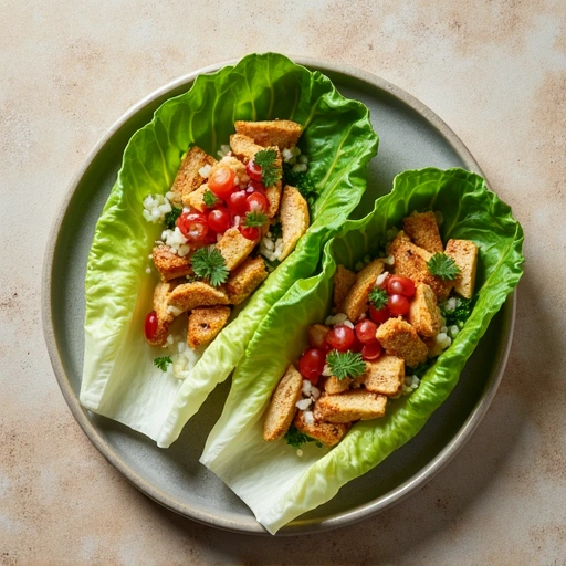 Romaine Lettuce Wraps with Chicken