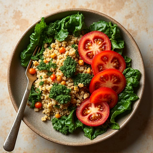 Tomato and Kale Quinoa Bowl