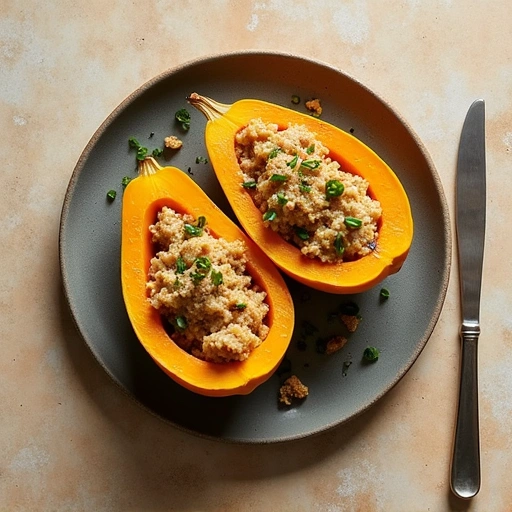 Stuffed Butternut Squash with Turkey