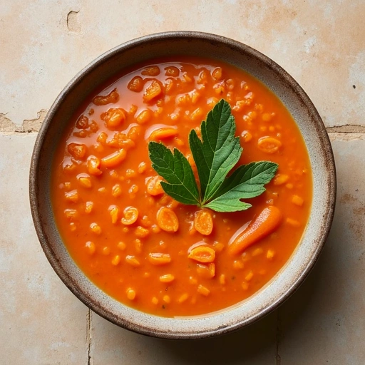 Carrot and Tomato Lentil Soup