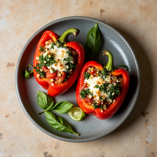 Kale and Tomato Stuffed Peppers