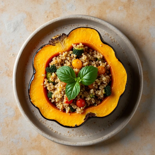 Stuffed Acorn Squash with Quinoa and Vegetables